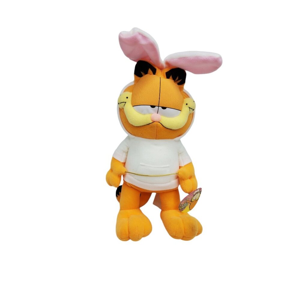 vintage russell stover "chocolate is my life" garfield plush w/tags